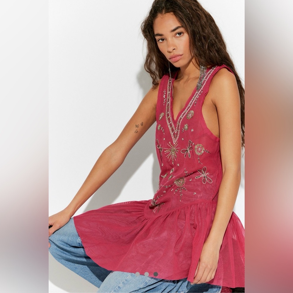NWT FREE PEOPLE NIGHTCAP EMBELLISHED SLIP